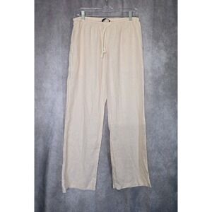 John Galt Brandy Melville Womens Anastasia 100% Linen Pants Light Pink OS